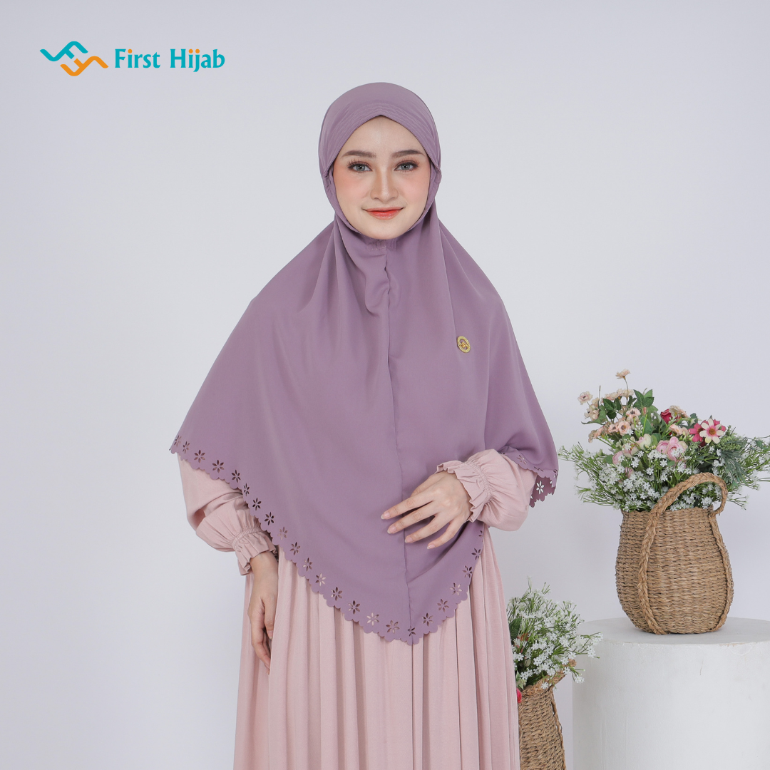 Maryam Bergo Instan Cutting Laser - Lilac